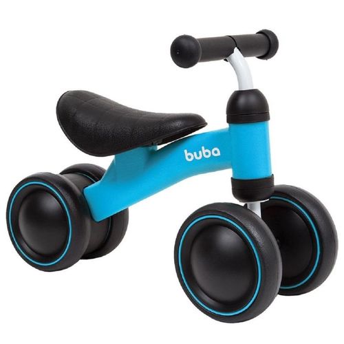 Bicicleta de Equilíbrio Infantil Sem Pedal 4 Rodas Azul Buba