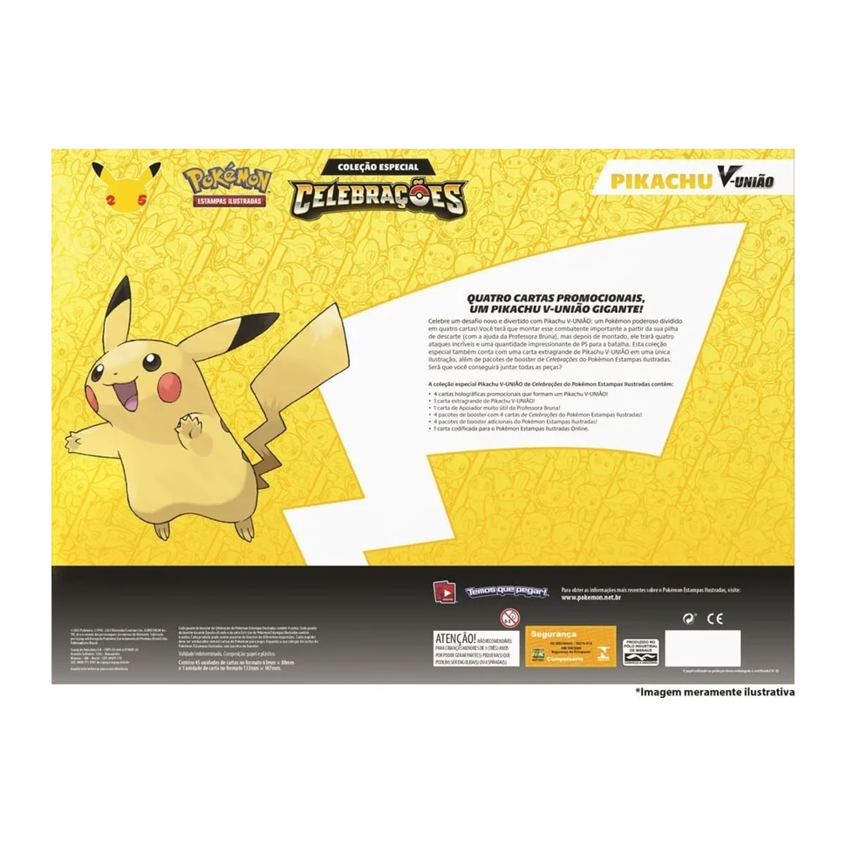 Original Carta Pokemon Pikachu Clássico Coleção Celebrações