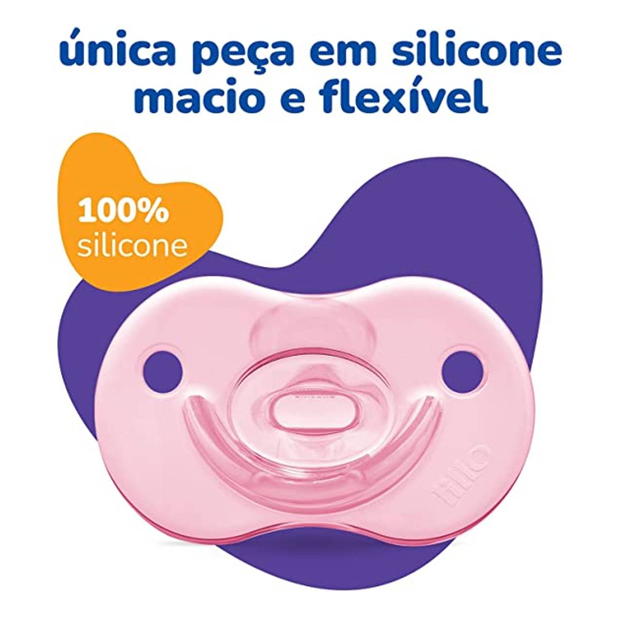 Kit Chupetas Soft Comfort 6m+ Azul e Verde 100% Silicone - Lillo