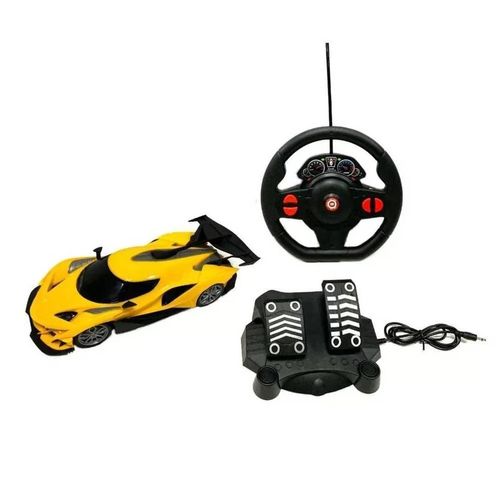Carrinho Racing Control Thunder Com Pedal Amarelo Multikids