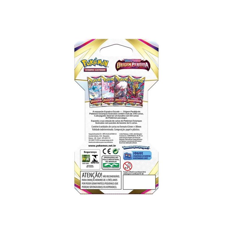 Blister Triplo Cartas Pokémon Origem Perdida Croagunk Copag - Deck