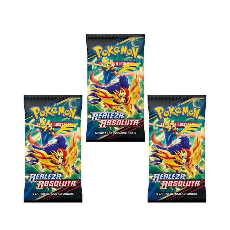 Cartas Pokémon Blister Triplo Realeza Absoluta Rilaboom - Copag