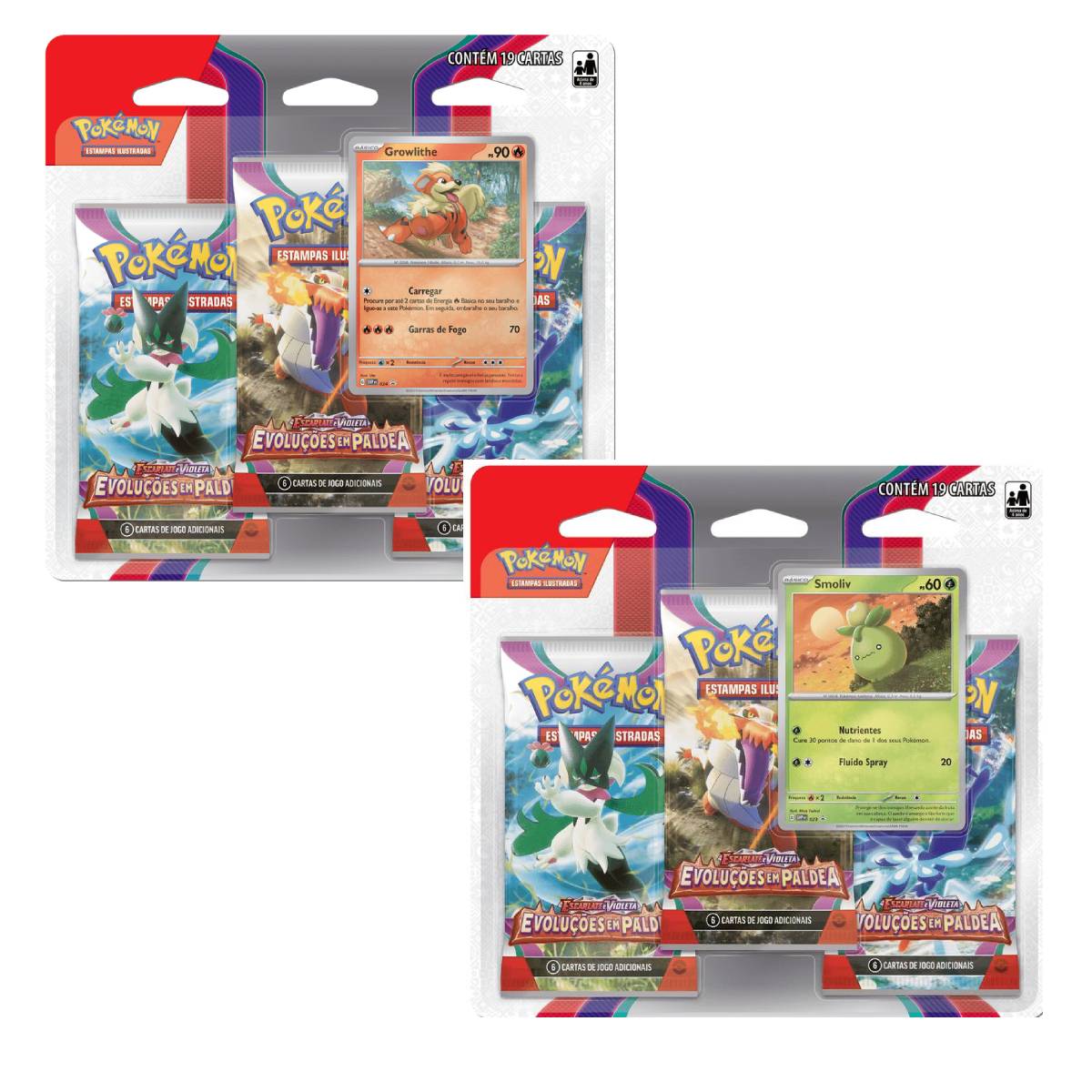 Jogo de Cartas - Evoluções em Paldea - Pokémon - Blister Quadruplo - Copag