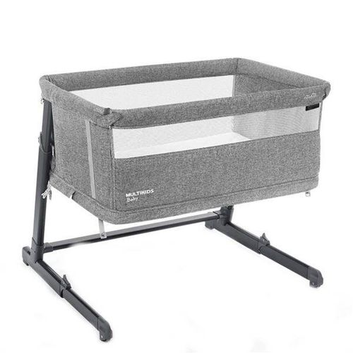 Berço Cercado Para Bebê 3 em 1 Nest Até 15kg Cinza Multikids