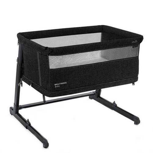 Berço Cercado Para Bebê 3 em 1 Nest Até 15kg Preto Multikids