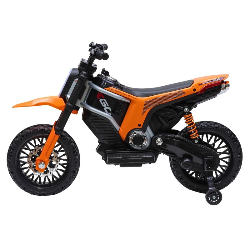 Moto Elétrica Infantil ZS com Rodinhas Laranja - Zippy Toys