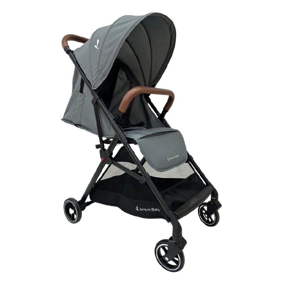 ♡BABY♡ Carrinho de Bebê Passeio Compacto Zurich Cinza Premium Baby