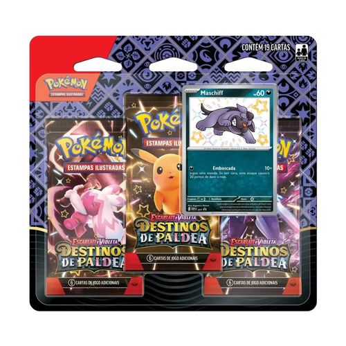 Cartas Pokémon Blister Triplo Escarlate e Violeta 4 - Copag