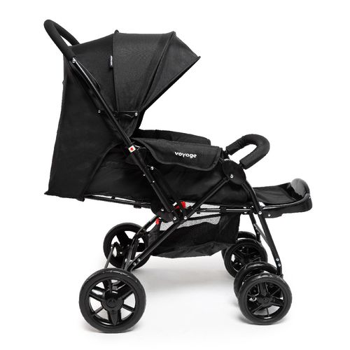 Carrinho de Bebê Passeio Tipo Berço Choice Preto Voyage