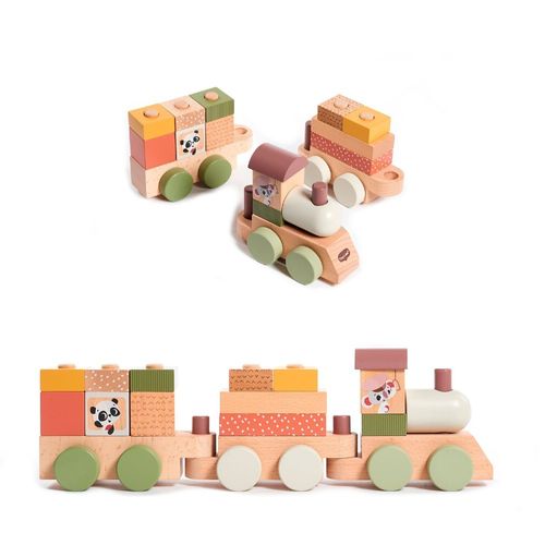 Trenzinho de Madeira Brinquedo de Encaixar Boho Tiny Love