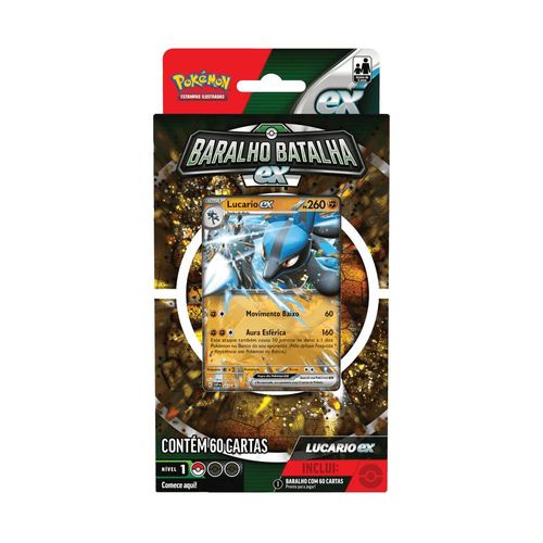 Cartas Pokémon Baralho de Batalha 60 Cartas Lucario - Copag