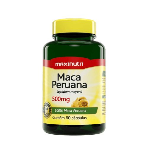 Maca Peruana Pura Vermelha 500mg com 60 Caps  Maxinutri
