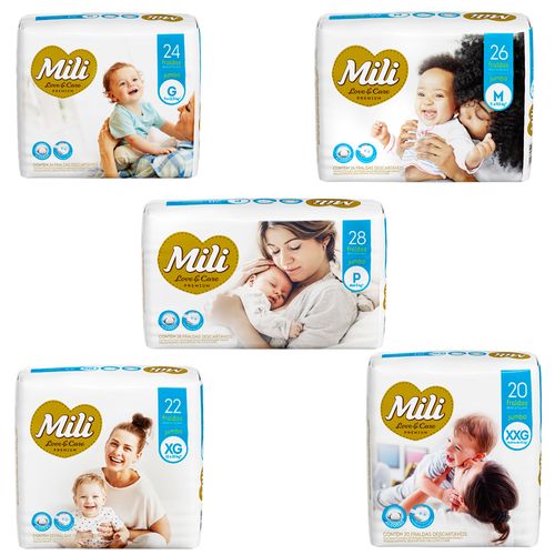 Fraldas Descartáveis Bebê Jumbo Premium 12 Hs Proteção Mili
