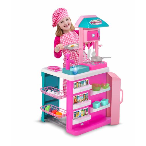 Cozinha Infantil Gourmet Completa Torneira C/ Água MagicToys