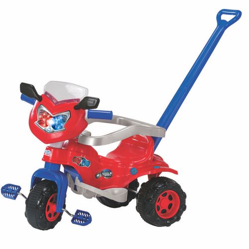 Triciclo Infantil c/Empurrador Tico Tico Red Verm Magic Toys