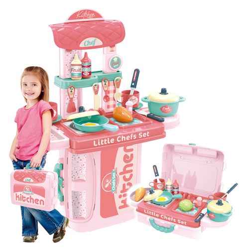 Bancada Maleta Cozinha Infantil Brinquedo Kitchen ReplayKids