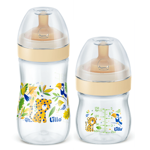 Kit 2 Mamadeiras Super Evolution Bico Látex 150/300ml Lillo