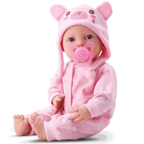 Boneca Bebê Newborn Menina Com Acessórios Rosa Divertoys