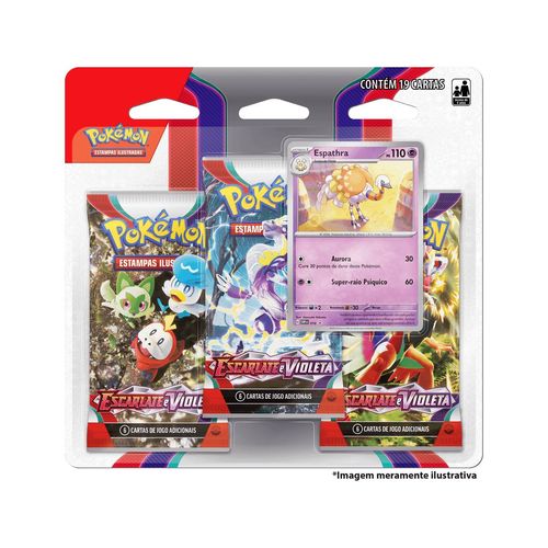 Cartas Pokémon Blister Triplo Espathra C/ 19 Cartas - Copag