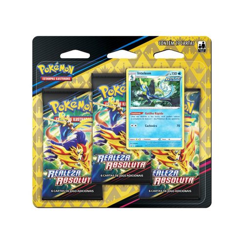 Cartas Pokémon Blister Triplo Realeza Absoluta Inteleon   - Copag