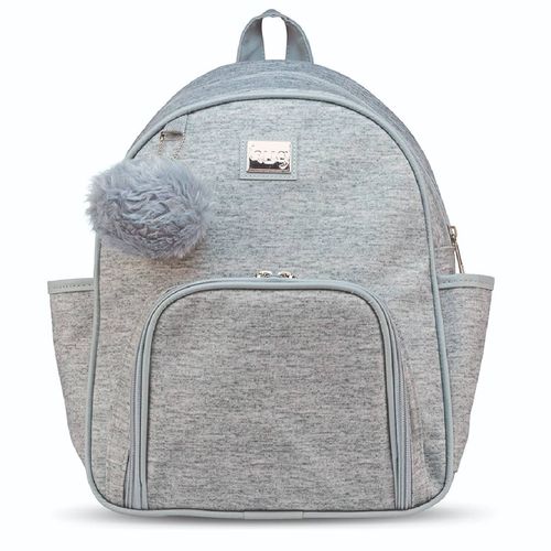Mochila Bolsa Maternidade Bebê Barcelona Cinza - Hug
