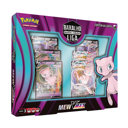 Box Pokemon Coleção de Batalha de Liga Mew Vmax  Copag