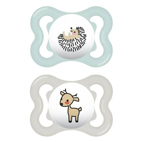 Kit com 2 Chupetas Supreme Bico de Silicone 0m+ Neutra - MAM