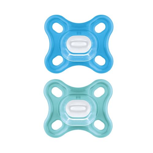 Kit 2 Chupetas Comfort 100% Silicone 0 à 6 Meses Azul - MAM