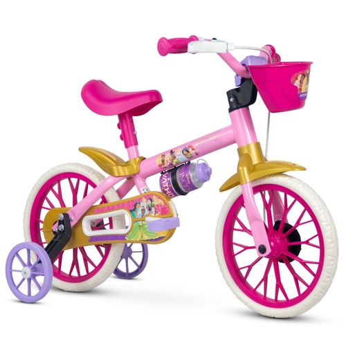 Bicicleta Infantil Com Rodinhas Aro 12 Princesas - Nathor