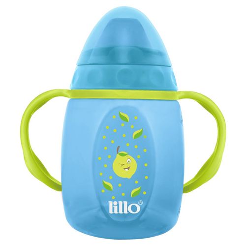 Copo de Treinamento Infantil  Com Alça Design Azul - Lillo