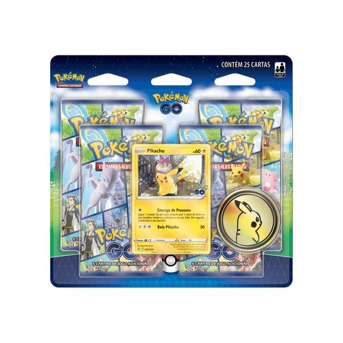 Cartas Pokémon GO Blister Quadruplo Pikachu - Copag