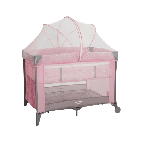 Berço Cercado Portátil para Bebê Sleep até 18kgs Rosa Voyage