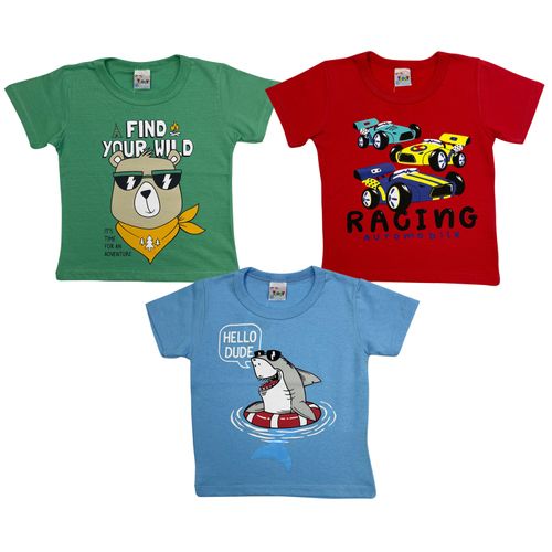 Kit 3 Blusas Camiseta Infantil Roupa de Bebê Menino