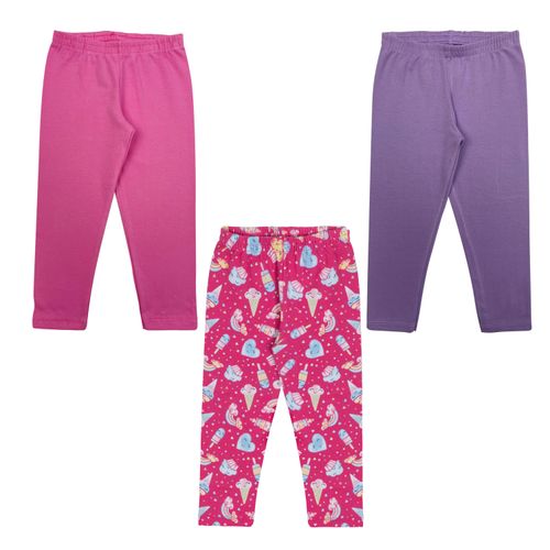 Kit 3 Calças Infantil Roupa de Bebê Menina