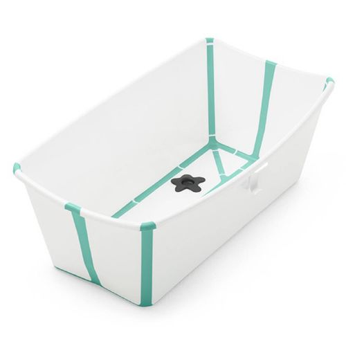 Banheira Para Bebê Dobrável C/Plug Térmico Branco/VD Stokke