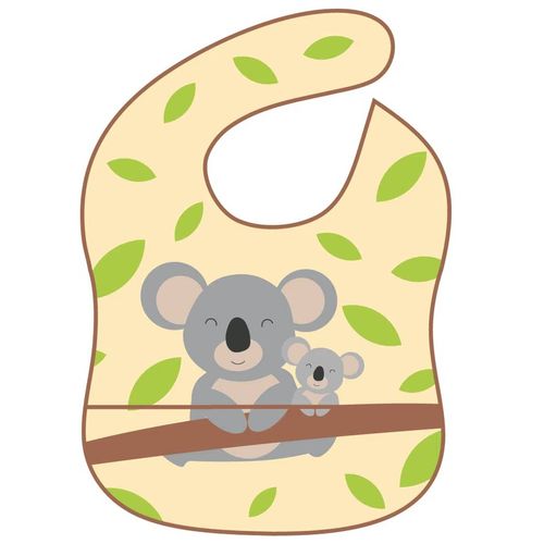 Babador Impermeável Com Bolso Família Coala - Giro Baby