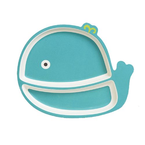 Prato Infantil de Bambu Ecológico Baleia Azul - Giro Baby
