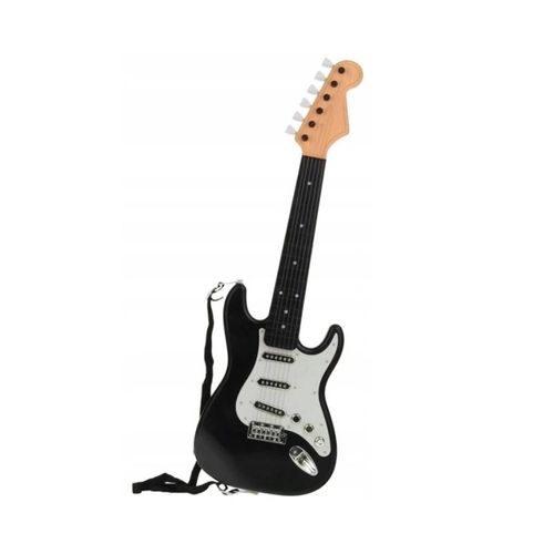 Guitarra Infantil Rock N Roll Com Luz e Som Preto Multikids