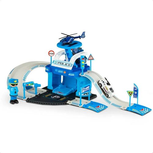 Pista Garagem De Polícia Express Wheels 40 Peças – Multikids
