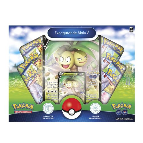 Cartas Pokémon Box Coleção Exeggutor de Alola V - Copag