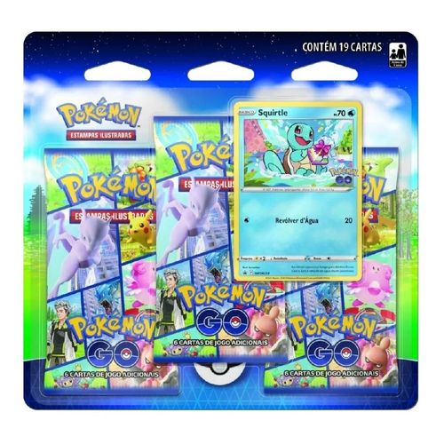 Cartas Pokémon GO Blister Com 19 Cards Squirtle - Copag