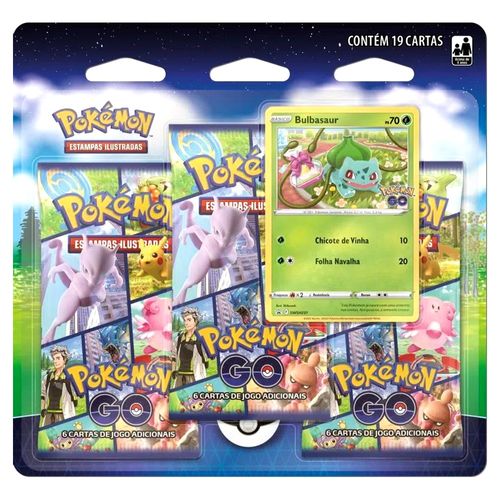 Cartas Pokémon GO Blister Com 19 Cards Bulbasaur Copag