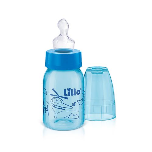 Mamadeira Divertida Fluxo Lento 0m+ 120ml Azul - Lillo