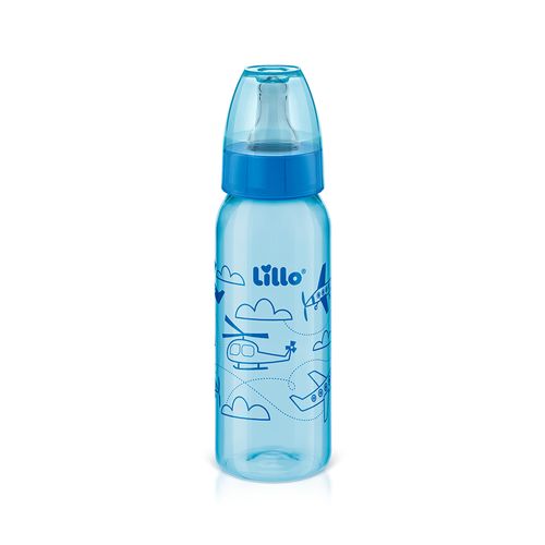Mamadeira Divertida Fluxo Médio 240ml 6m+ Azul – Lillo