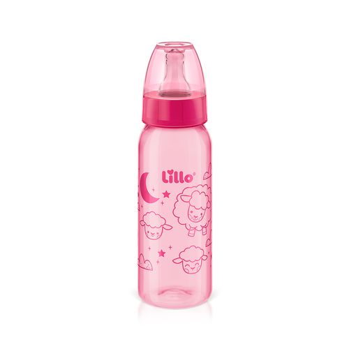 Mamadeira Divertida Fluxo Médio 240ml 6m+ Rosa – Lillo
