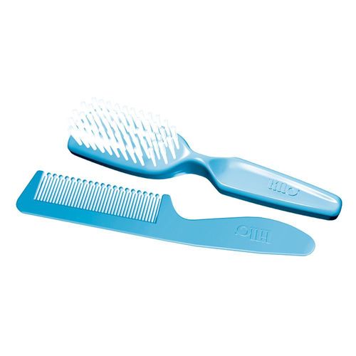 Conjunto Escova e Pente Ultra Macios Azul - Lillo