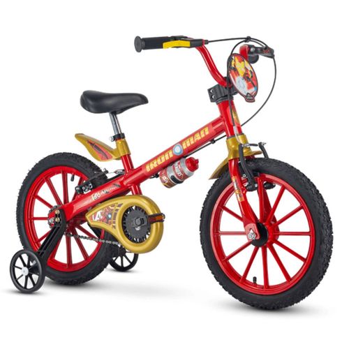 Bicicleta Infantil Aro 16 C/ Rodinha Homem de Ferro - Nathor