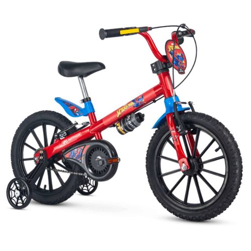 Bicicleta Infantil Aro 16 Com Rodinha Spiderman - Nathor