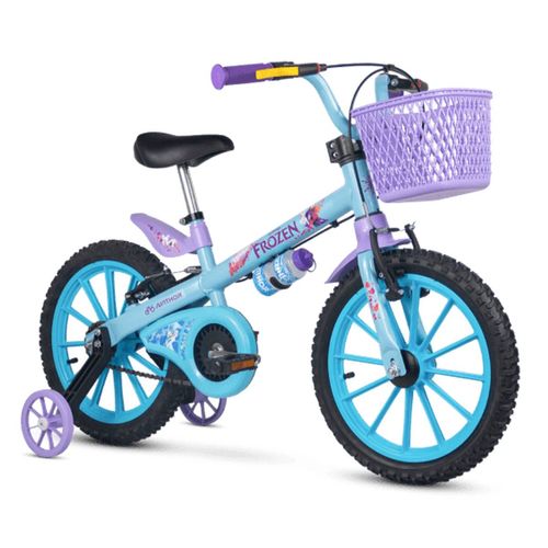 Bicicleta Infantil Aro 16 C/Rodinha 5 A 8 Anos Frozen Nathor