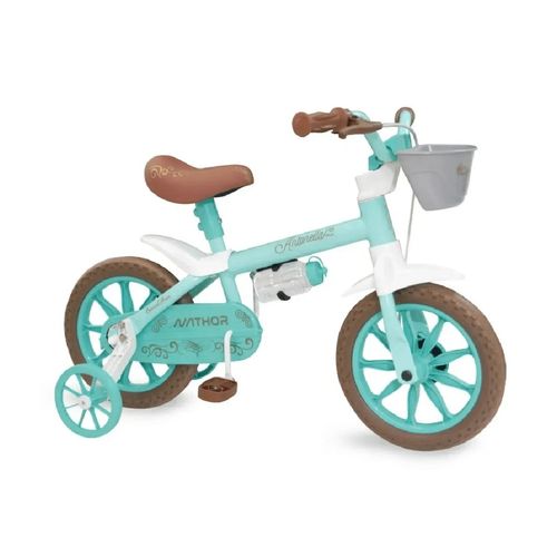 Bicicleta Infantil Aro 12 C/ Rodinhas Antonella Verde Nathor